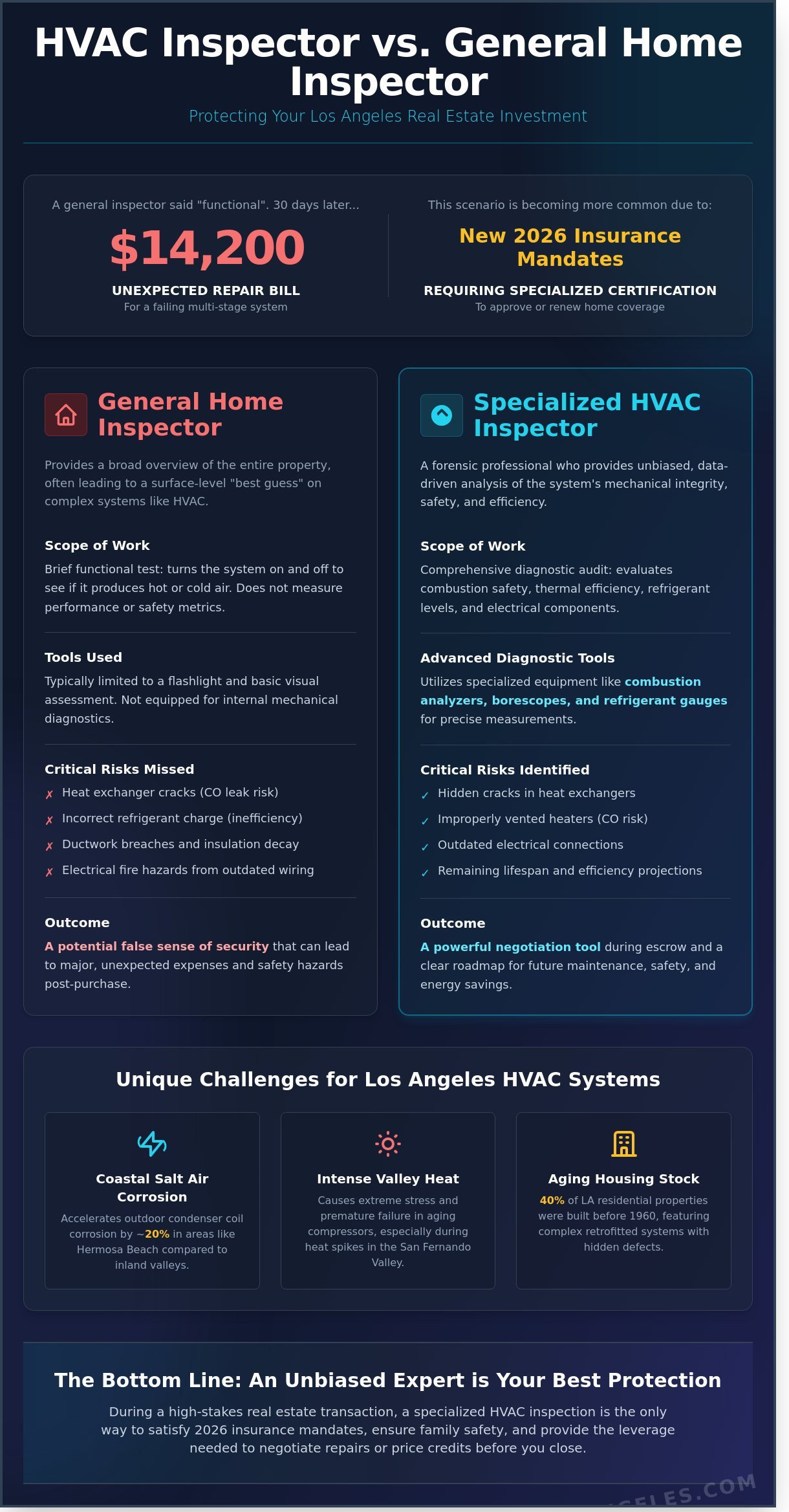 Hiring an HVAC Inspector in Los Angeles: Why Specialized Expertise Matters in 2026 - Infographic