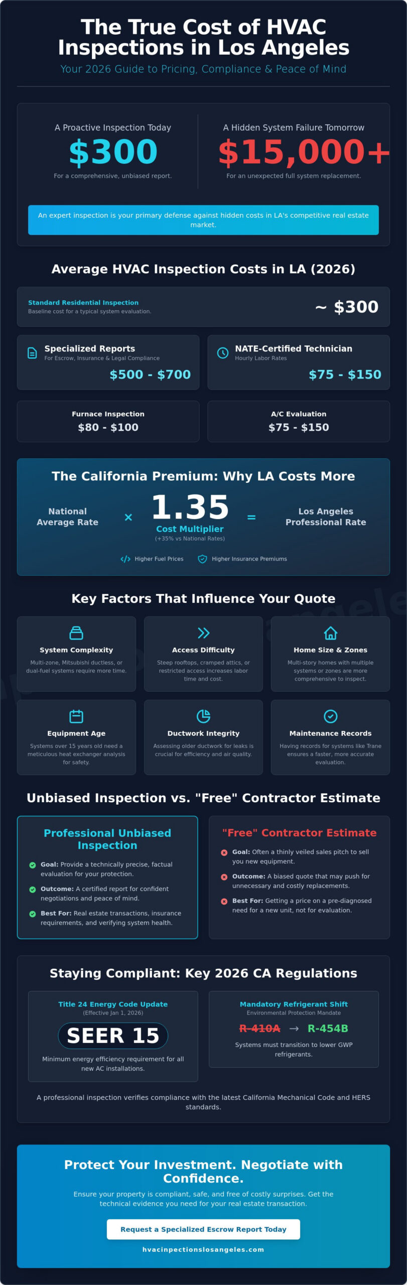 The Real Cost of HVAC Inspection in Los Angeles: 2026 Pricing Guide