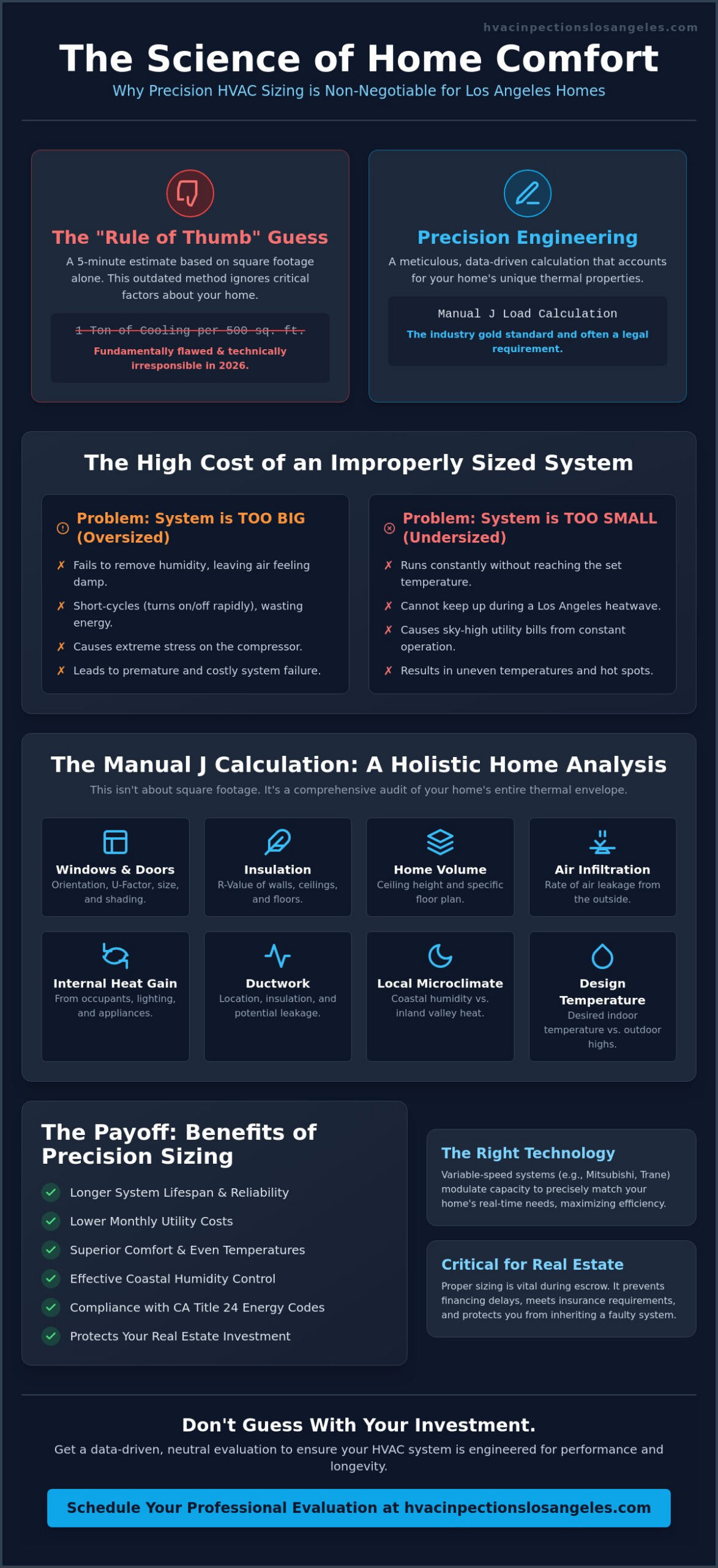 Proper HVAC Sizing for Los Angeles & South Bay Homes