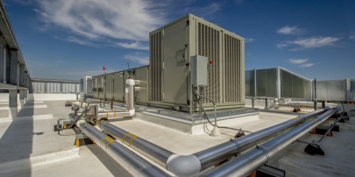 Commercial HVAC unit on rooftop